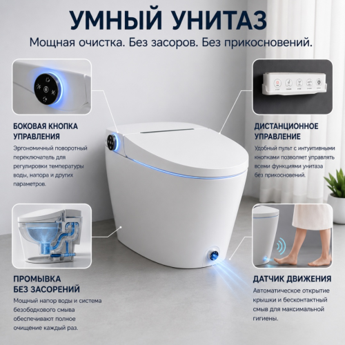 Ақылды унитаз Tohom WC 6000 166968328 – Алматы және Қазақстан бойынша сатып алу | Tohom