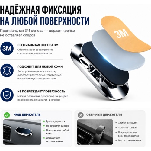Магнитный держатель Tohom черный