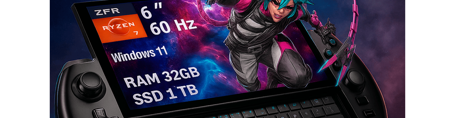 Ноутбук ZFR-GPD WIN 4 32 Гб SSD 1 Тб — купить в Алматы: мощь настольного ПК в формате портативной консоли